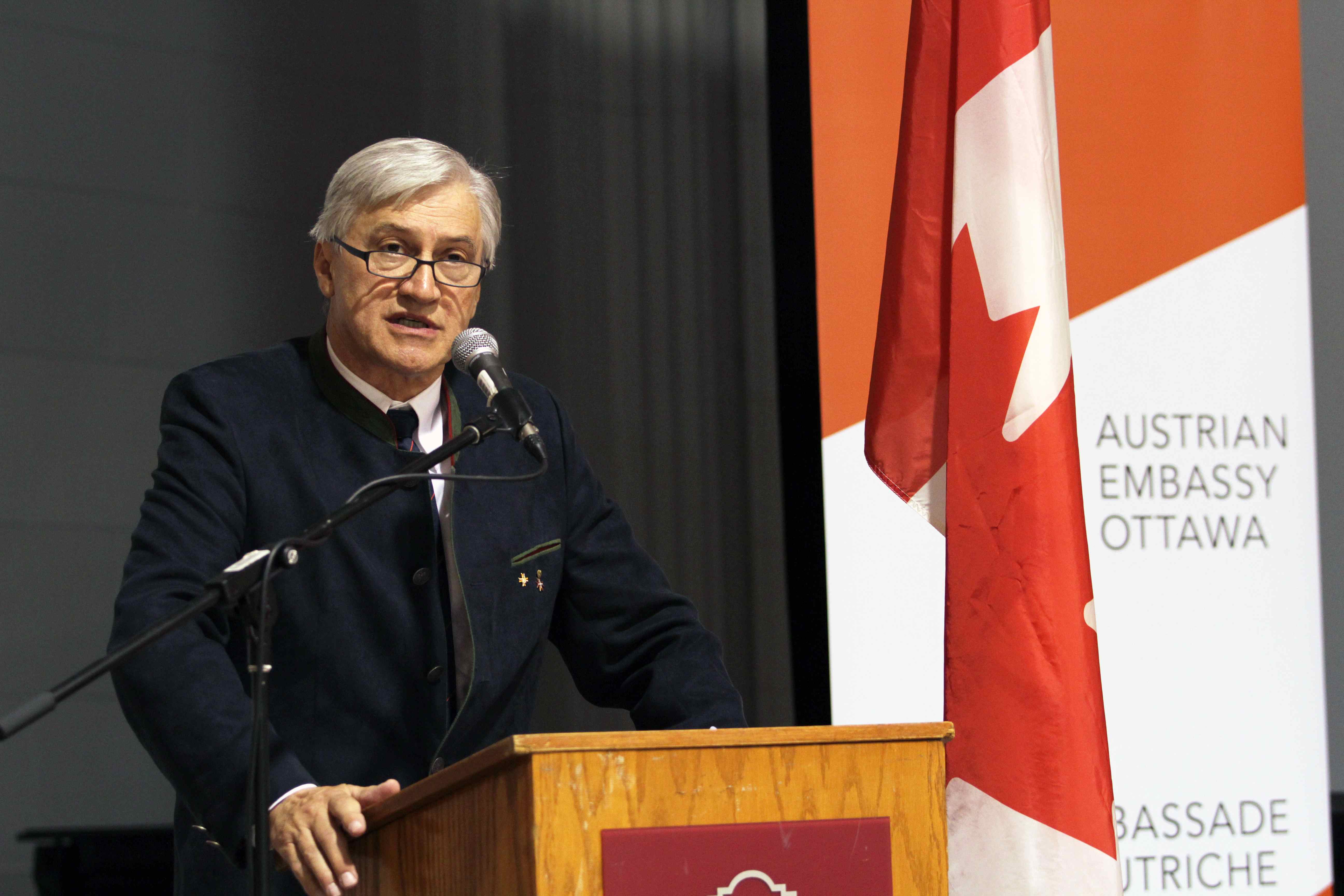 ACC Pres. Pirker addresses the symposium ACC Pres. Pirker addresses the symposium